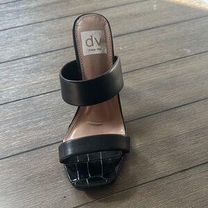 Dolce Vita Black Block Heel Sandals